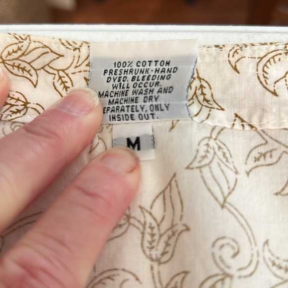 CP SHADES Sz M Vintage Tunic Top Ivory Floral Print Cotton - Picture 4 of 8